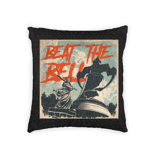Queen of Liberty use baseball bat to beat the bell Woven Pillows