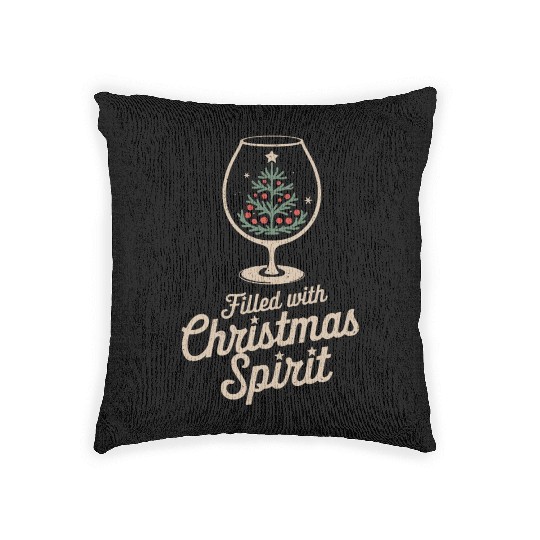 Filled with Christmas Spirit Glass Woven Pillows