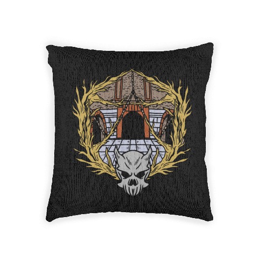 Dungeons Skeleton Magic Dungeon Woven Pillows