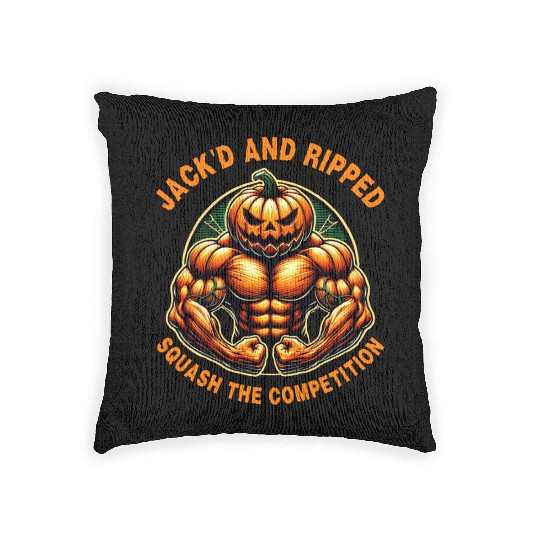 Jack'd and Ripped (Orange Edition) Woven Pillows
