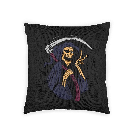 Halloween Reaper Woven Pillows