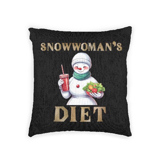 Snowwoman's Sweet and Salty Cravings Woven Pillows