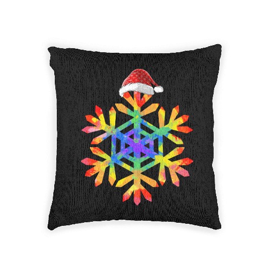 Christmas Buffalo Plaid Snowflakes Santa hat Woven Pillows