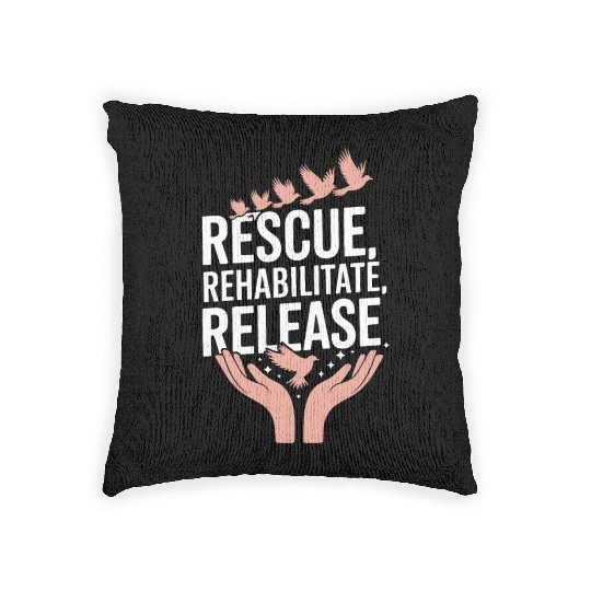 Passionate About Bird Rescue and Wildlife Woven Pillows