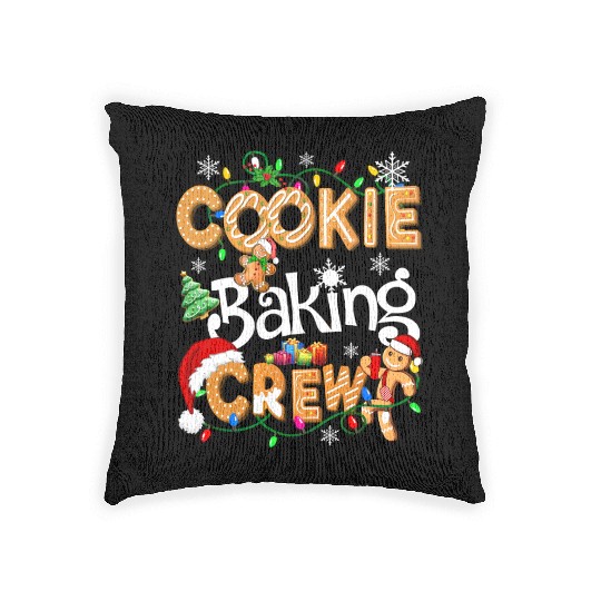 Cookie baking crew Cooking Lover Xmas Gingerbread Woven Pillows