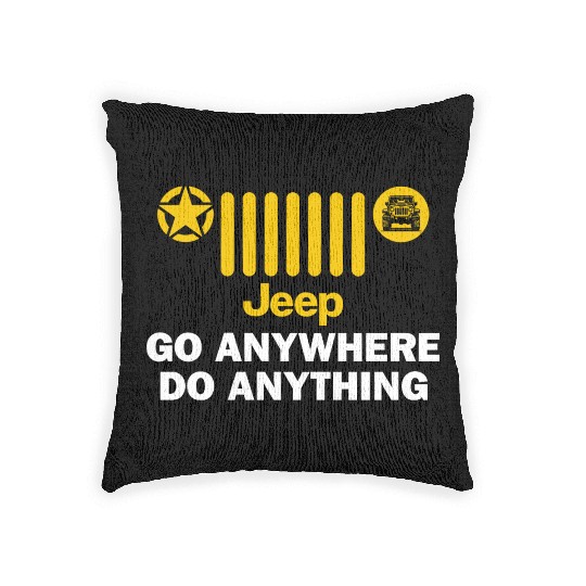 Jeep Go Anywhere Do Anything Woven Pillows