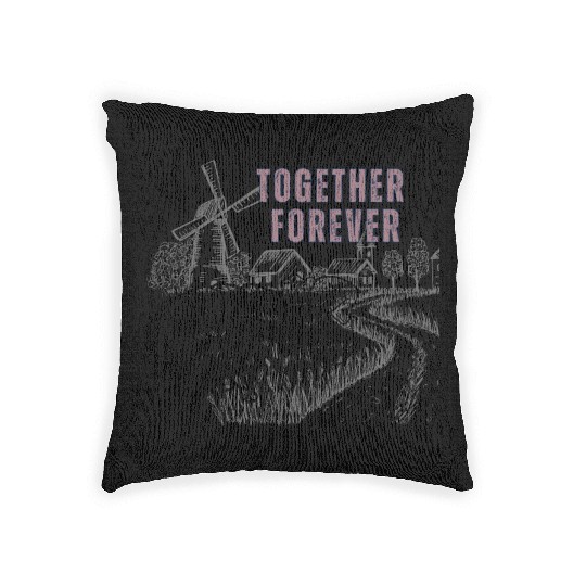 Together forever - till death do us part Woven Pillows