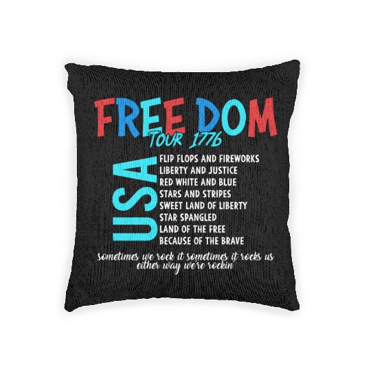 USA Free Dom tour 1776 Woven Pillows