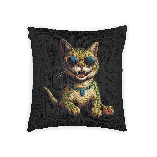 A Tail of Two Kitties Woven Pillows