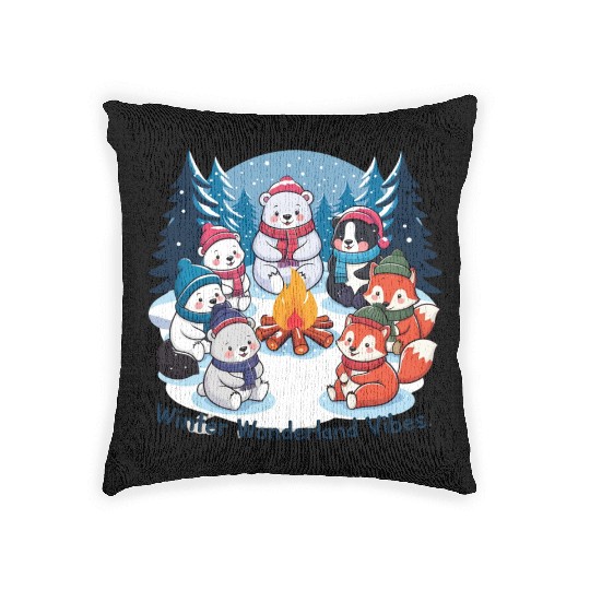 Winter wonderland vibes Woven Pillows