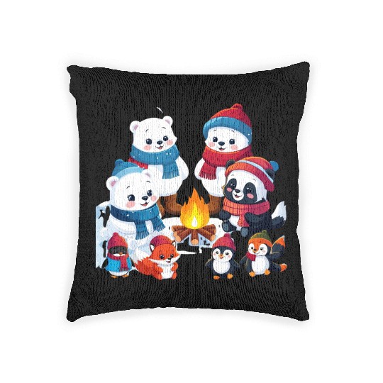 Winter Wonderland Critters Woven Pillows