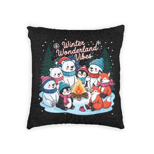 Winter Wonderland Snowflake Woven Pillows