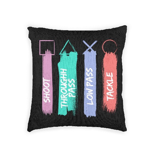 Playstation Button Woven Pillows
