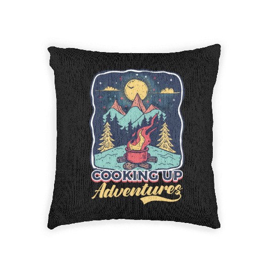 Camp Chef Cooking Up Adventures Woven Pillows