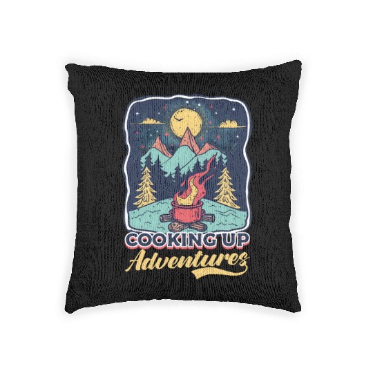 Camp Chef Cooking Up Adventures Woven Pillows