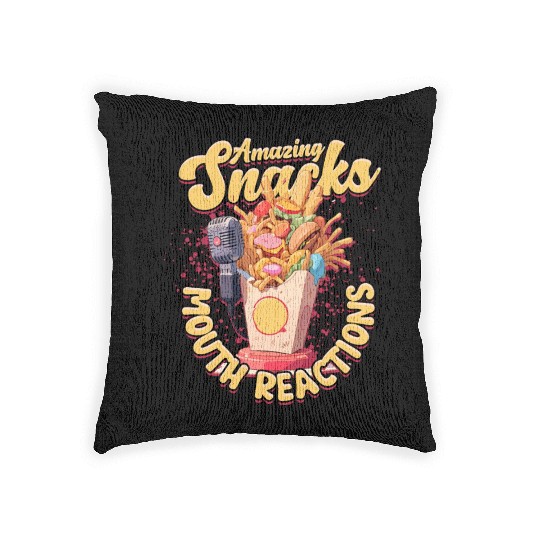 ASMR Amazing Snacks Mouth Reactions Woven Pillows