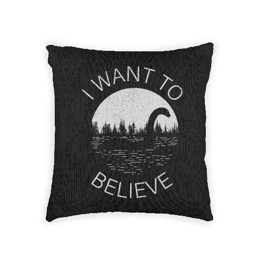 I Want To Believe -Nessie Woven Pillows
