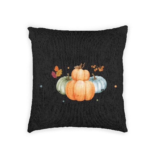 Farmers Market Organic Locally Grown Pumpkins Woven Pillows