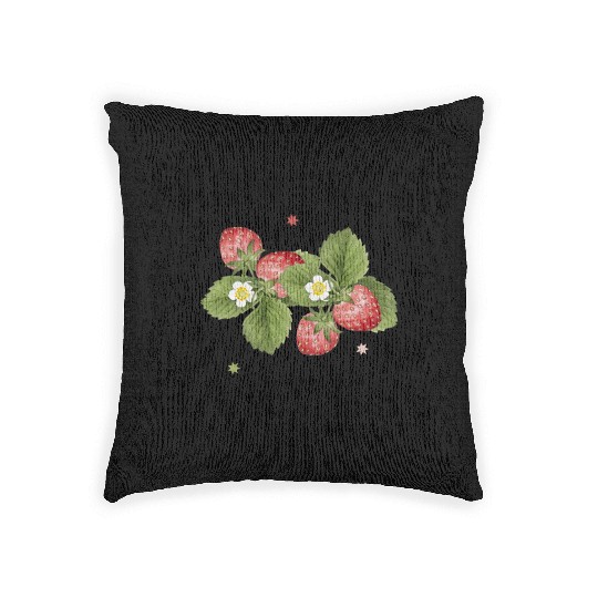 Farm Fresh Harvest, Strawberries Harvest Design Woven Pillows