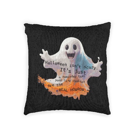 Ghost Real Horror Transparent Woven Pillows