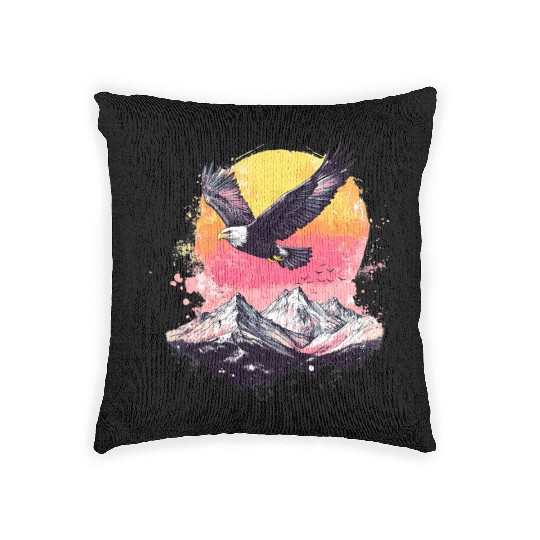 Majestic eagle Woven Pillows