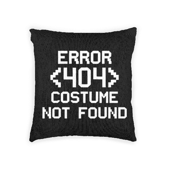 Error 404 Costume Not Found Funny christmas day Woven Pillows