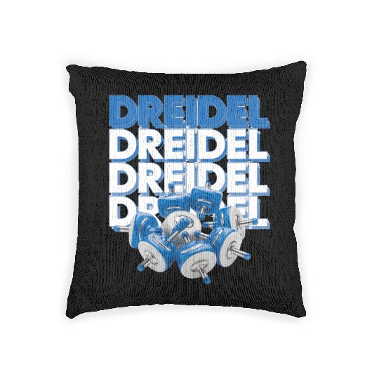 Spinning Dreidels Hanukkah Fun Woven Pillows