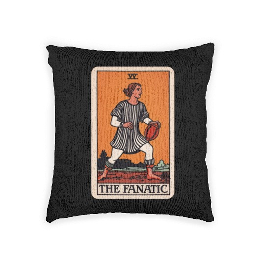 The Fanatic Fantasy Football Tarot Card Football Woven Pillows