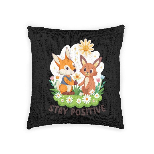 STAY POSITIVE VIBE DESIGN Woven Pillows