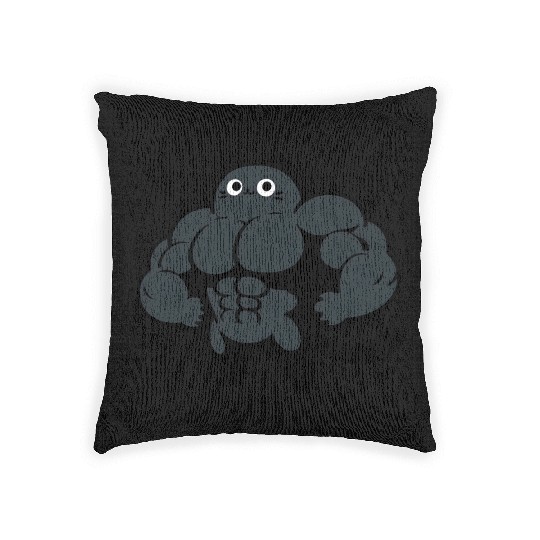 Black Cat Gym Cartoon Woven Pillows