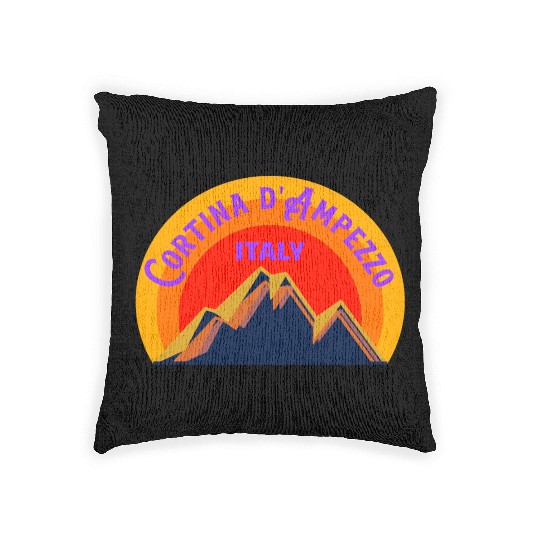 Mountain Cortina d Ampezzo, Italy Woven Pillows