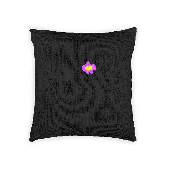 Pink Meadow Flower Spring Summer Grass Flowers Woven Pillows