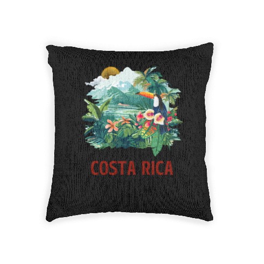 Costa Rica Nature & Macaw Adventure Woven Pillows