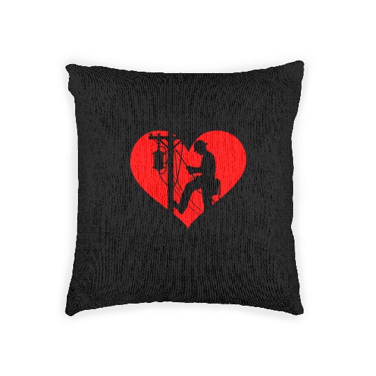 Lineman Valentine Insulator Love Humor Design Woven Pillows