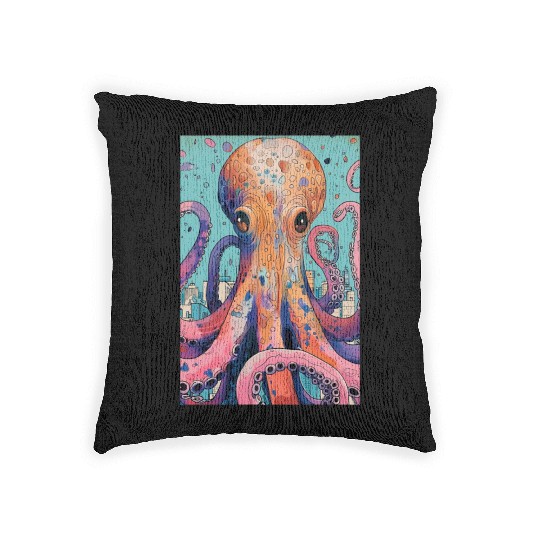 Giant Octopus Woven Pillows