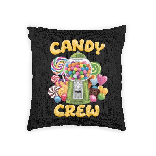 Candy Security Crew Lollipop Gummy Sweet Birthday Woven Pillows