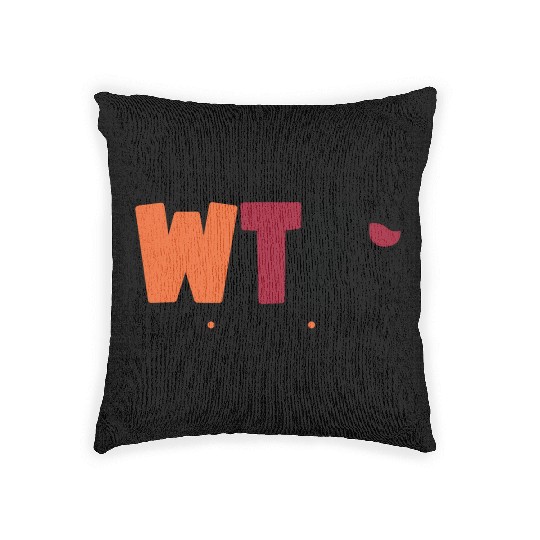 Wine Turkey Family Funny WTF Thanksgiving Funny Woven Pillows