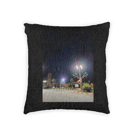 small town beauty Woven Pillows
