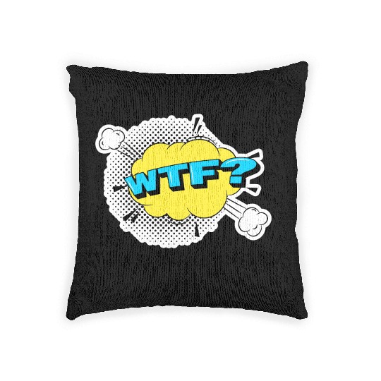 WTF Wine Turkey Family Funny Thanksgiving Woven Pillows