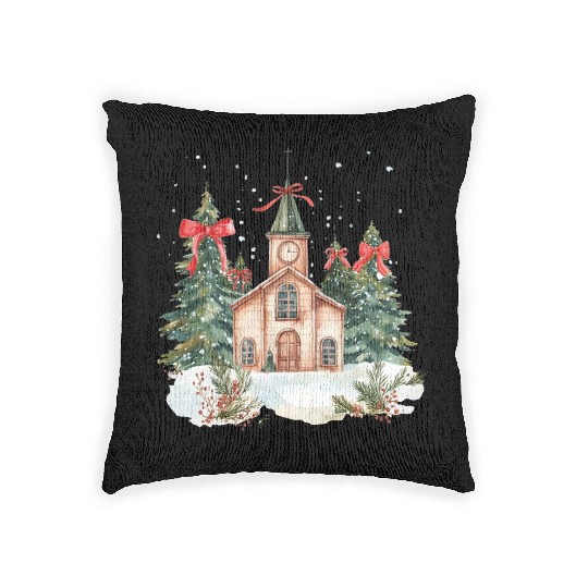 Oh Come Let Us Adore Him Funny Chrismas Jesus Woven Pillows