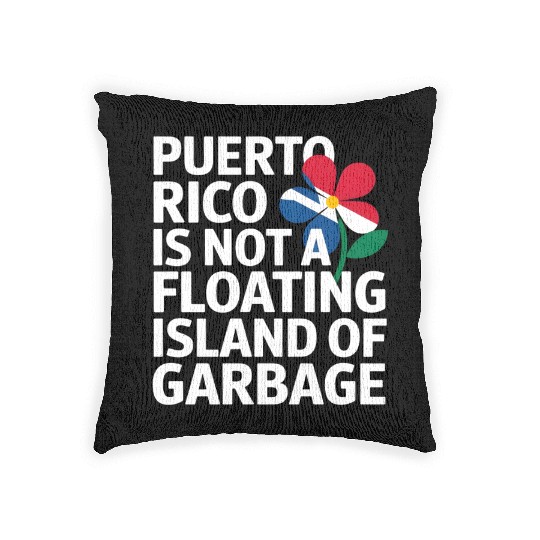 Puerto Rico Pride Bold Awareness Statement Woven Pillows