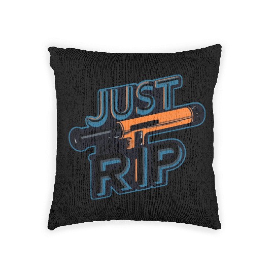 Just the Rip – Vintage welder sticker Woven Pillows