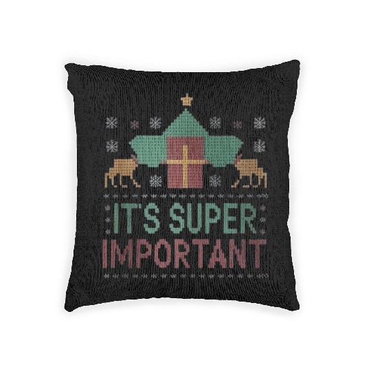 Festive Christmas Dachshund Sweater Joyful Playful Woven Pillows
