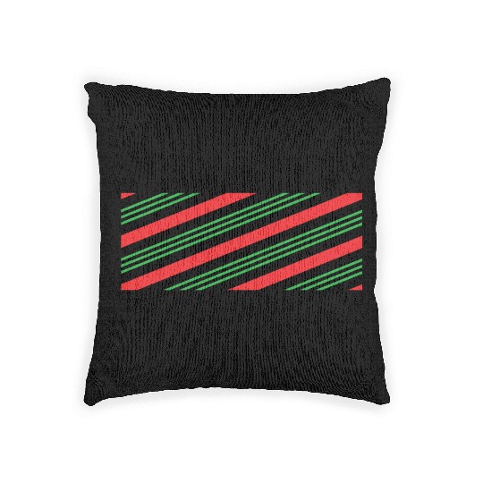 Christmas Candy Cane Woven Pillows