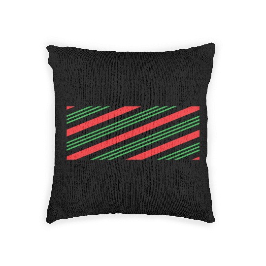 Christmas Candy Cane Woven Pillows