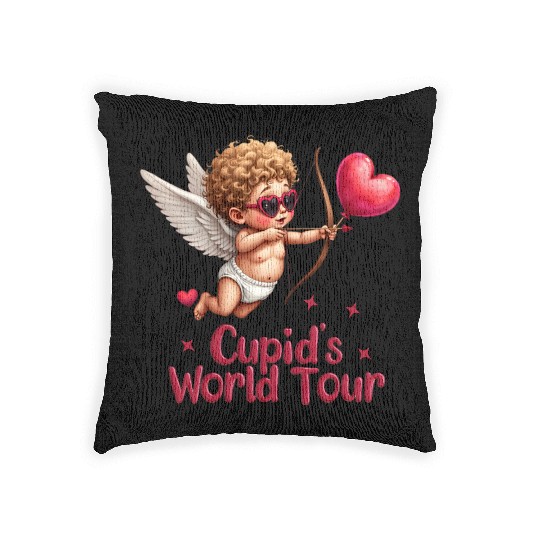 Cupid world tour Woven Pillows