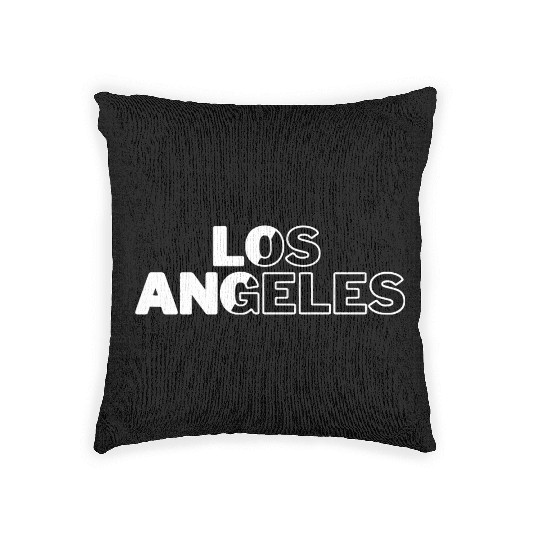 Los Angeles Black n White Woven Pillows