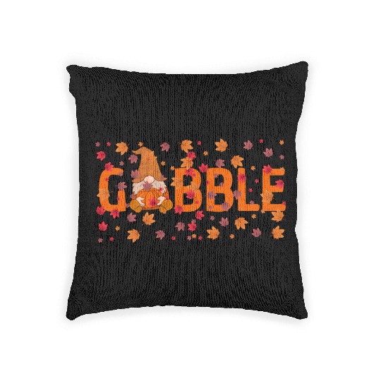 GOBBLE TURKEY PODIATRIST FUNNY THANKSGIVING Woven Pillows