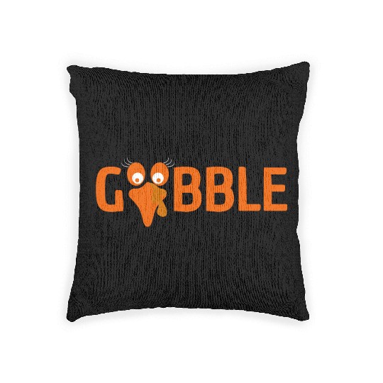 GOBBLE TURKEY PODIATRIST FUNNY THANKSGIVING Woven Pillows