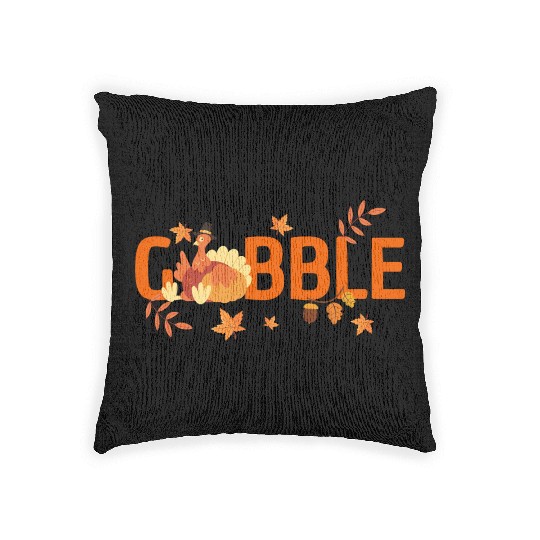GOBBLE TURKEY PODIATRIST FUNNY THANKSGIVING Woven Pillows